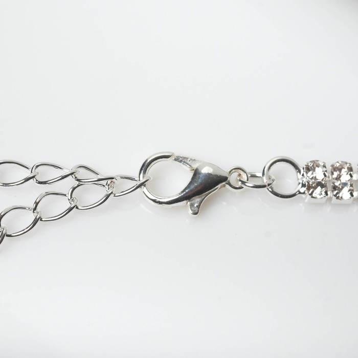 Чокер &laquo;Лёд&raquo; притягательный, цвет белый в серебре, 54,5 см