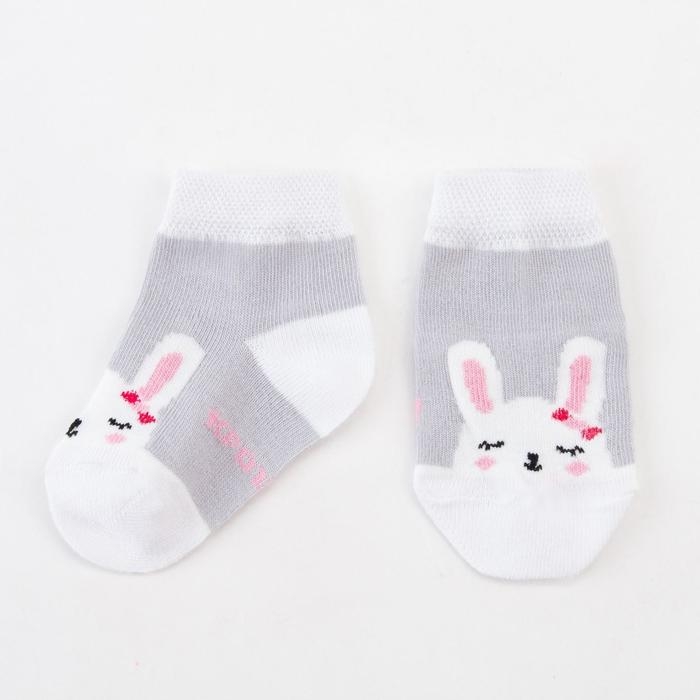 Носки детские Крошка Я «Зайка», цвет серый, 6-8 см Носки детские Крошка Я «Зайка», цвет серый, 6-8 см