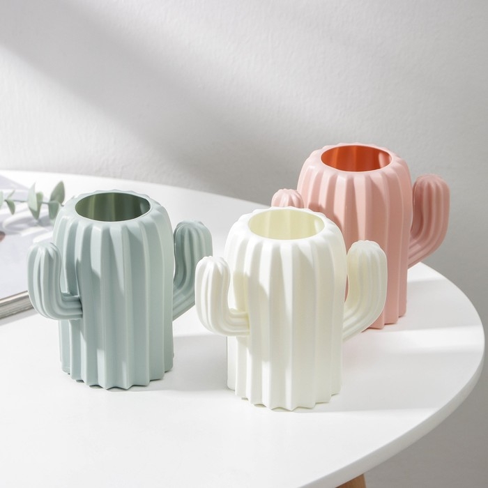 Ваза для цветов, 7,5&times;13&times;11,2 см, 350 мл, цвет МИКС