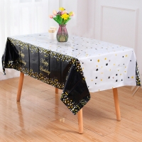 Скатерть «С днём рождения», 137 × 183 см, цвет чёрный Скатерть «С днём рождения», 137 × 183 см, цвет чёрный