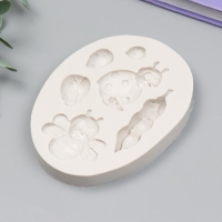 Молд силикон "Букашки" 6 предметов 10х7,5х1,5 см