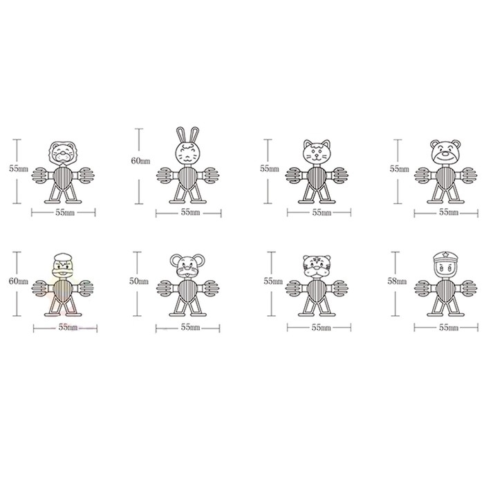 Конструктор обучающий &laquo;Забавные человечки&raquo;, 34 детали