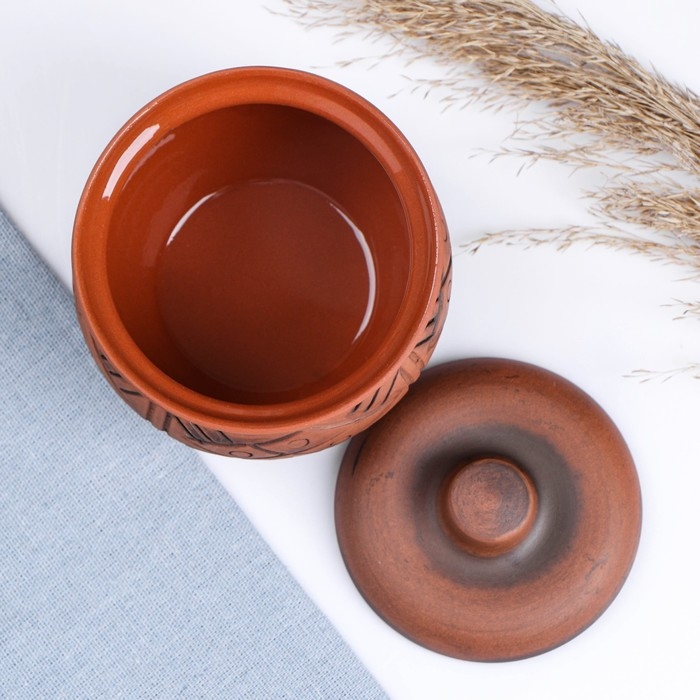 Горшок керамический для запекания "Аппетитный" молочение / 0,3л