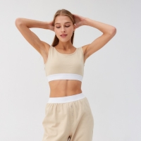 Топ женский MINAKU: Home collection цвет бежевый, р-р 48 Топ женский MINAKU: Home collection цвет бежевый, р-р 48