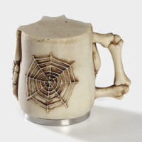 Кружка из нержавеющей стали &laquo;Череп. Хэллоуин&raquo;, 400 мл, цвет бежевый