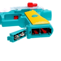 Пистолет с шестерёнками, световые и звуковые эффекты, работает от батареек Пистолет с шестерёнками, световые и звуковые эффекты, работает от батареек