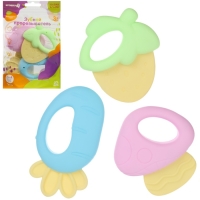 Набор прорезывателей силиконовых &laquo;Малышу&raquo;, с погремушкой, 3 шт., Крошка Я