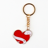Брелок новогодний, для ключей, металлический «Змея с сердцем» 3,5 х 8,5 см см Брелок новогодний, для ключей, металлический «Змея с сердцем» 3,5 х 8,5 см см