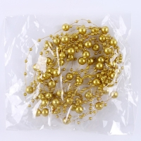 Леска для декора с бусинками, длина — 4,8 м, цвет золотой Леска для декора с бусинками, длина — 4,8 м, цвет золотой