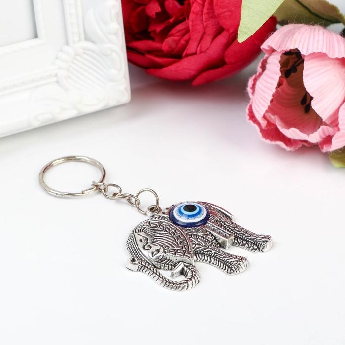 Брелок металл глазки Брелок металл глазки "Индийский слон" с узорами 4х4,5 см