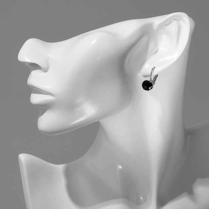 Серьги со стразами «Конфетти» каникулы круг, цвет МИКС в серебре Серьги со стразами «Конфетти» каникулы круг, цвет МИКС в серебре