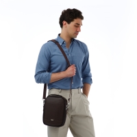 Сумка мужская через плечо TEXTURA, искусственная кожа, цвет коричневый Сумка мужская через плечо TEXTURA, искусственная кожа, цвет коричневый