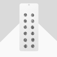 Набор значков (12 шт.) &laquo;Пуговицы&raquo; романтика, форма МИКС, цвет чёрно-белый в золоте