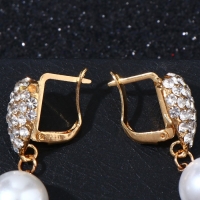 Серьги с жемчугом &laquo;Грейс&raquo; дорожка, цвет белый в золоте