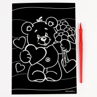 Гравюра детская. Набор гравюр &laquo;Милые животные&raquo;, А4, 4 шт