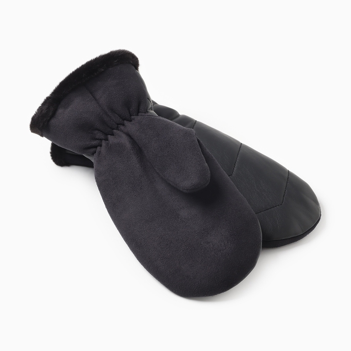 Варежки женские MINAKU, цвет черный, 25 см Варежки женские MINAKU, цвет черный, 25 см