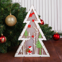 Декор с подсветкой &laquo;Большая ёлка&raquo;, батарейки AAх2 (нет в комплекте), свечение желтое