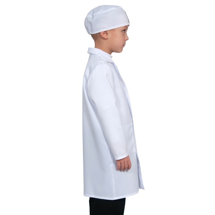 Карнавальный костюм &laquo;Доктор-2&raquo;, халат, шапочка, р-р S, рост 116-122 см