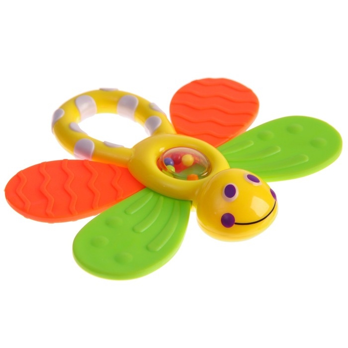 Погремушка &laquo;Бабочка&raquo;, с эластичными элементами, Крошка Я
