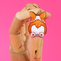 Значки деревянные, неразлучники &laquo;Одно приключение&raquo;, 2 шт., 8 х 12 см.