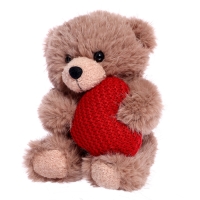 Мягкая игрушка «Мишка с сердцем», цвет коричневый, 14 см Мягкая игрушка «Мишка с сердцем», цвет коричневый, 14 см