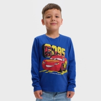Футболка с длинным рукавом "Тачки", Disney, рост 122-128, синий