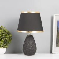 Лампа настольная "Нежность" 1х40Вт Е14 черный/золото 20х20х34см Лампа настольная "Нежность" 1х40Вт Е14 черный/золото 20х20х34см