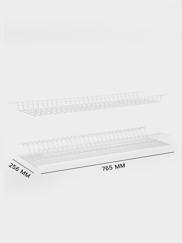 Сушилка для посуды с поддоном для шкафа 80 см, 76.5&times;25.6 см, белая