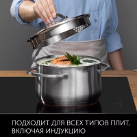 Кастрюля 3,5 л с крышкой Solid-20С для индукционной плиты
