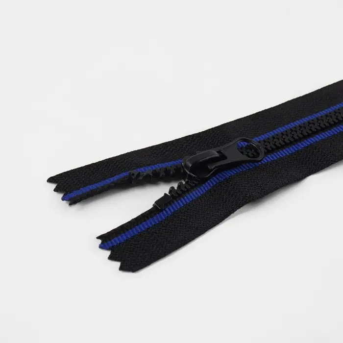 Молния &laquo;Трактор&raquo;, №5, неразъёмная, замок автомат, 18 см, чёрная, синяя