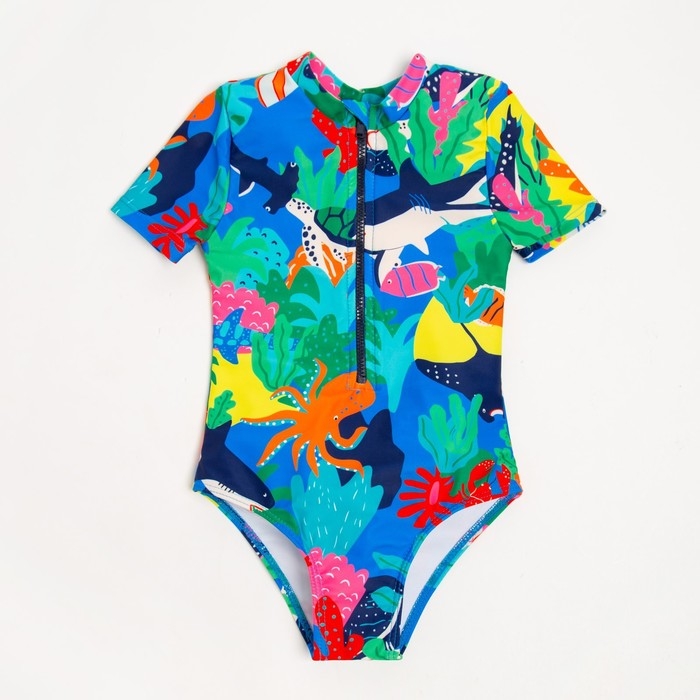 Купальник слитный детский MINAKU на молнии, рост 122-128 Купальник слитный детский MINAKU на молнии, рост 122-128