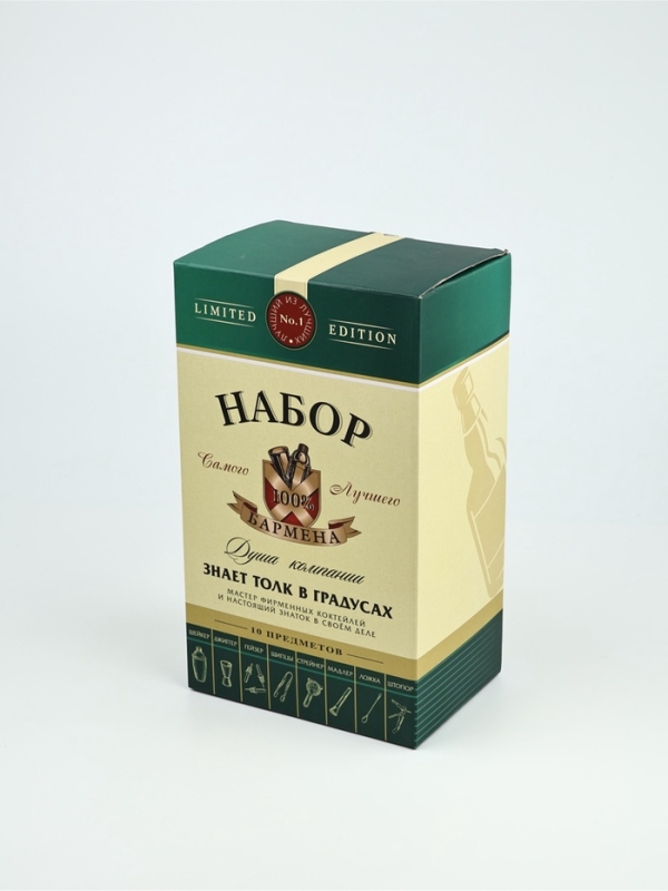 Набор для приготовления коктейлей "Знает толк в градусах", 10 предметов