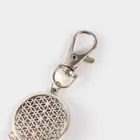 Брелок-кисточка "Ловец снов" 17 см, цв. розовый, серебристый