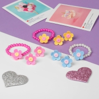 Набор детский &laquo;Выбражулька&raquo; 2 предмета: клипсы, браслет, лютики, цвет МИКС