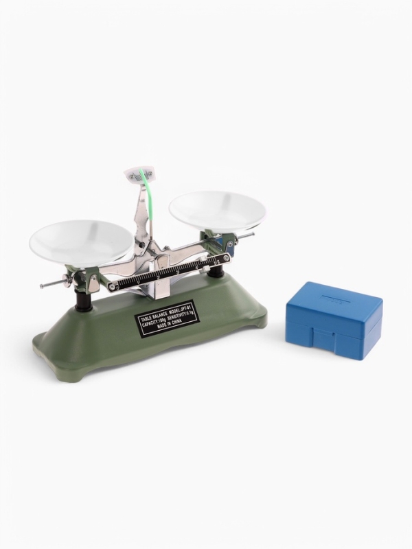 Весы лабораторные, с набором гирь 100 г.