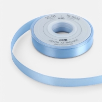 Лента атласная двухсторонняя №332 15мм*25&plusmn;1м небесно-голубой TR