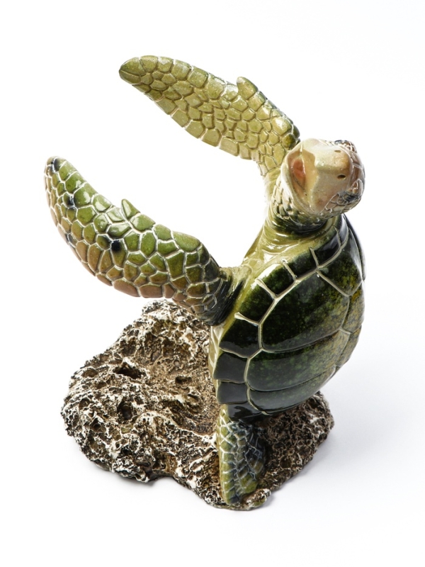 Подставка для бутылки "Черепаха" зеленая, 12х11х19см