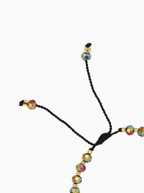 Браслет, длина 16 см, цв. разноцветный, перламутр