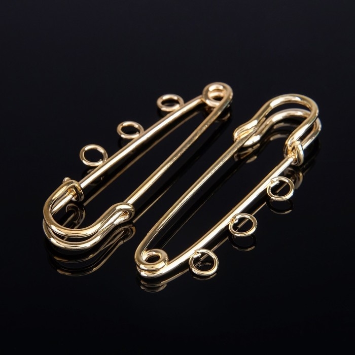 Булавка для подвесок PO-050, №02 (набор 2 шт.) 50&times;5 мм, цвет золото