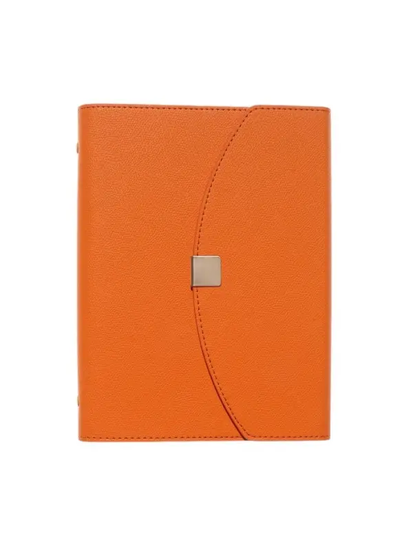 Органайзер на кольцах, A5, с клапаном, 80л, линия, к/зам, Оражевый