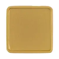 Квадратный шильдик на резинку Epoxi, матовый золотистый