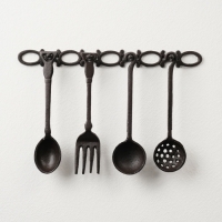 Набор фигурок настенных &laquo;Кухонная утварь&raquo;, 5 предметов, панно чугун, 22&times;33&times;3 см