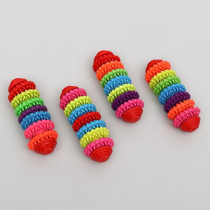 Игрушка жевательная суперпрочная "Шестеренки", 7 колец, 14 см,