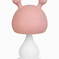 Прорезыватель силиконовый для зубов с погремушкой 3 в 1 M&B &laquo;Зайка&raquo;, розовый