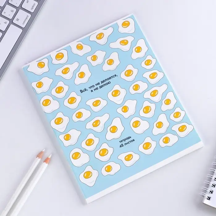 Тетрадь в клетку, 48 л., А5, на скрепке, блок №1 &laquo;Паттерн&raquo; МИКС