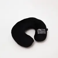 Подушка для путешествий бархатная "Прошу не беспокоить", черная, 28 х 30 х 9  см