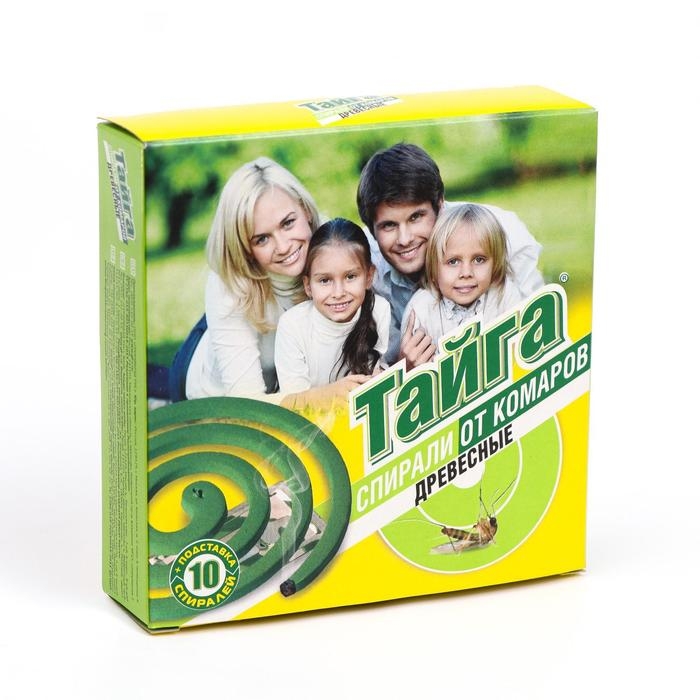 Спирали от комаров Спирали от комаров "Тайга", древесные, 10 шт