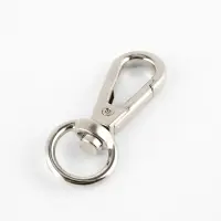 Карабины металл 6,2гр 4,2*1,6см/12*2мм (наб 2шт цена за наб) серебряный TR