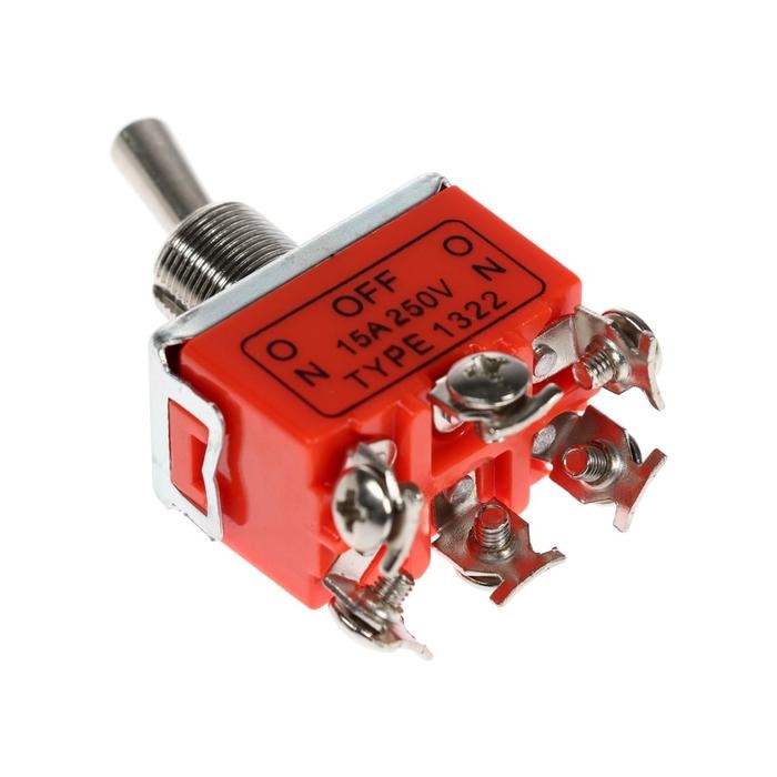 Тумблер, 250 В, 15 А, ON-OFF-ON, 6c