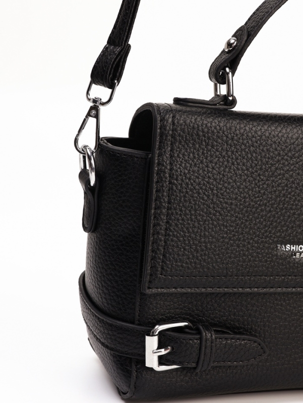 Сумка женская, 22*11*17, отд на молнии, длин ремень, черный